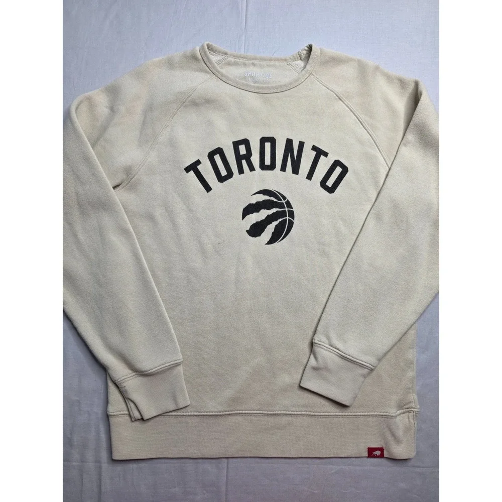 Sportiqe Apparel Co. Toronto Raptors Basketball Sweatshirt Men's Medium Beige